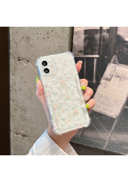 Kart Yerleştirme Tam Ekran Taze Beyaz Çiçek Cep Telefonu Kılıfı fiyatları