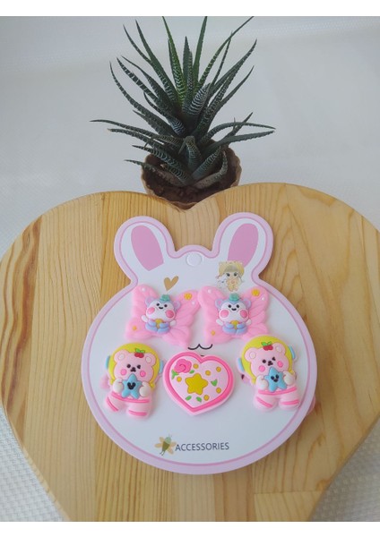 Çocuk 5'li Figürlü Lastik Toka Hediyelik