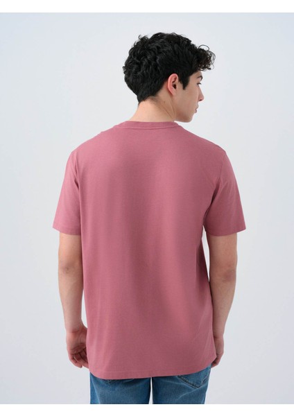 Regular Fit Pembe Erkek T-Shirt LF2034994 fırsatları