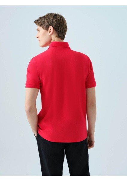 Regular Fit Polo Koyu Kırmızı Erkek T-Shirt LF2035136 fırsatları