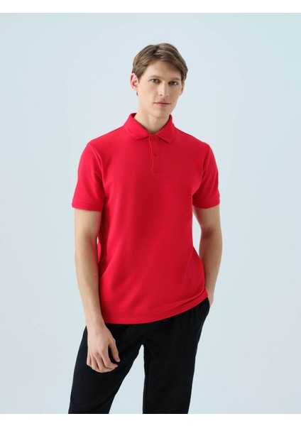 Regular Fit Polo Koyu Kırmızı Erkek T-Shirt LF2035136 indirimleri
