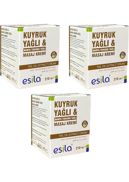 Kuyruk Yağı Masaj Kremi 210 ml x 3 Adet