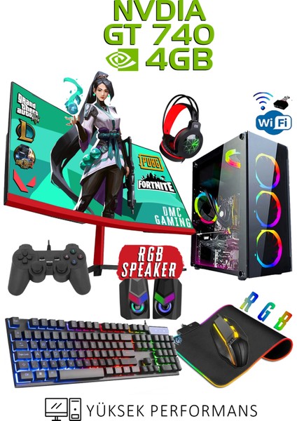 N01X I5 3470 16GB 256GB SSD 500GB 4GB GT740,23.8"Masaüstü Oyuncu Bilgisayarı