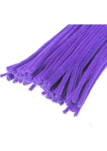 Mor Renkli 50 Adet Şönil, Tüylü Tel, Eğitici Şönil Seti, 30 Cm, Peluş Tel indirimleri