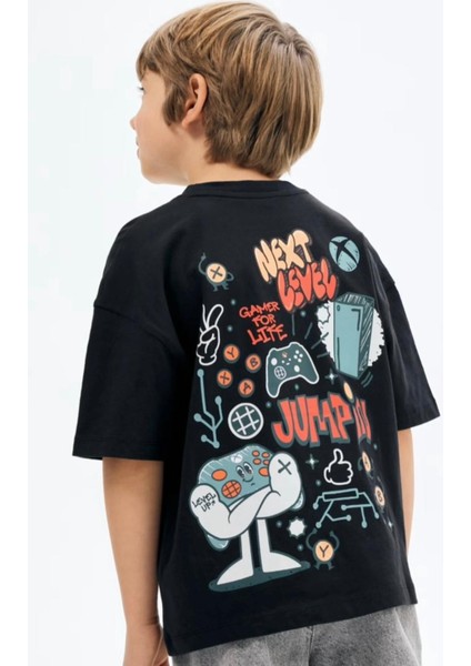 Erkek Çocuk Xbox Bisiklet Yaka Kısa Kollu Tişört