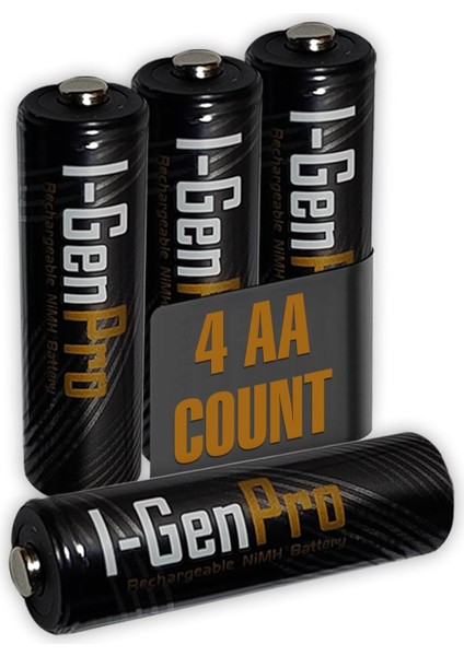 Pro P161 4 Adet Aa 2950 Mah Şarj Edilebilir Kalem Pil 1.2V Ni-Mh Şarjlı Pil