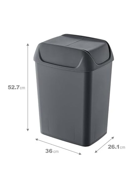 Svingi Çöp Kutusu 40 Lt Antrasit