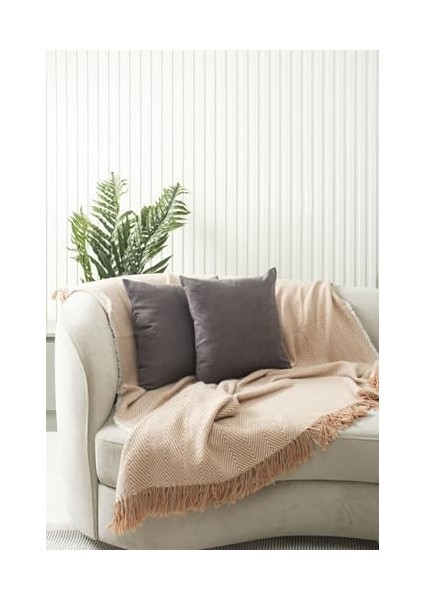 Home Gri Sade Panorama Kırlent Kılıfı Çok Farklı Renk Seçeneğiyle, 50 x 50