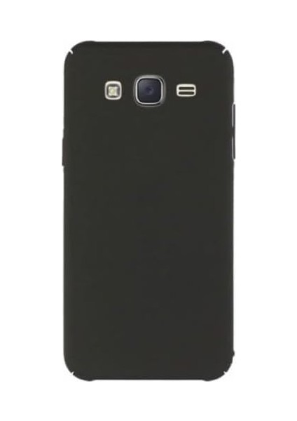 Samsung Galaxy J7 Core Uyumlu Sert Rubber Silikon Kılıf (Siyah)