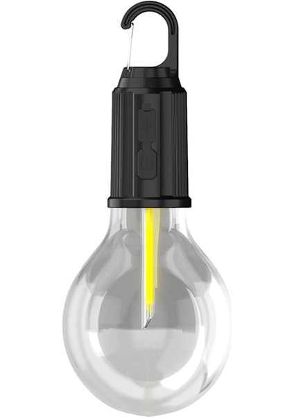 USB Şarjlı Taşınabilir LED Ampul Model Kamp Lambası - 3 Işık Modu, Suya Dayanıklı, Askı Aparatlı, Açık Hava ve Acil Durumlar Için