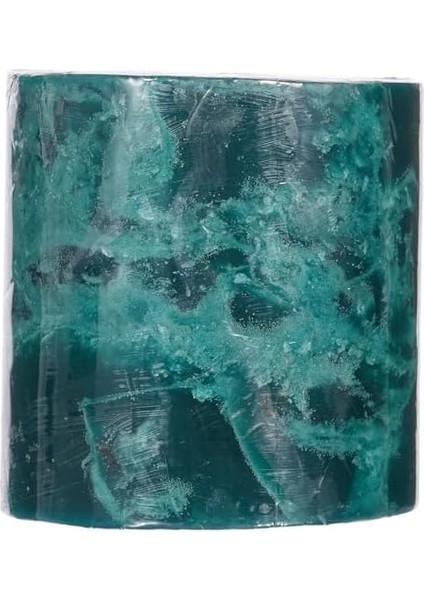 Marblo Sütun Mum, Yeşil, 10 x 10 cm