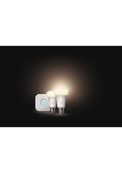 Hue Beyaz Akıllı E27 LED Ampul Başlangıç Seti, Kumandalı, Bluetooth Özellikli