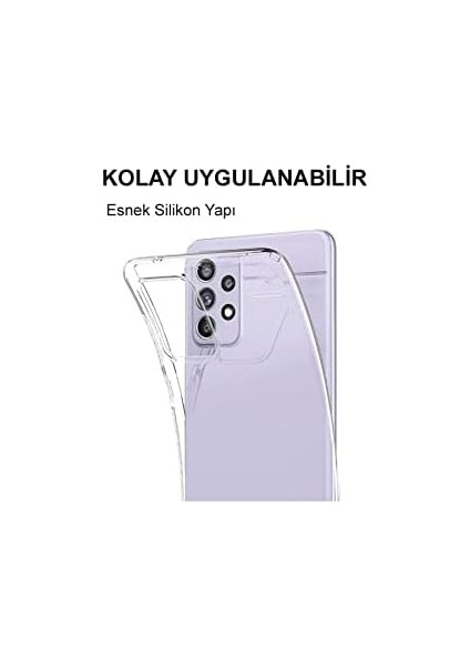 Iletişim Galaxy A73 ile Uyumlu Kapak 1mm Şeffaf Silikon Kılıf