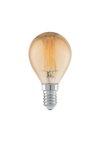 LED Filament Ampul 4 Watt E14 Duy Sarı Işık Dekoratif Vintage Aydınlatma (3, G45 Amber Cam)