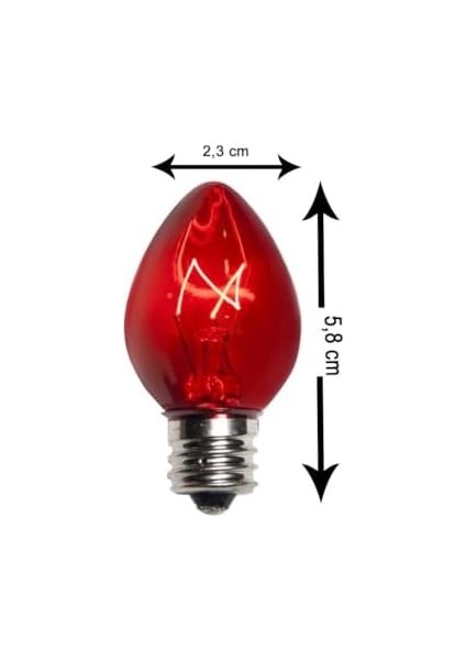 Metrashop C7 10W Renkli Parfüm Ampul E14 (5 Adet)