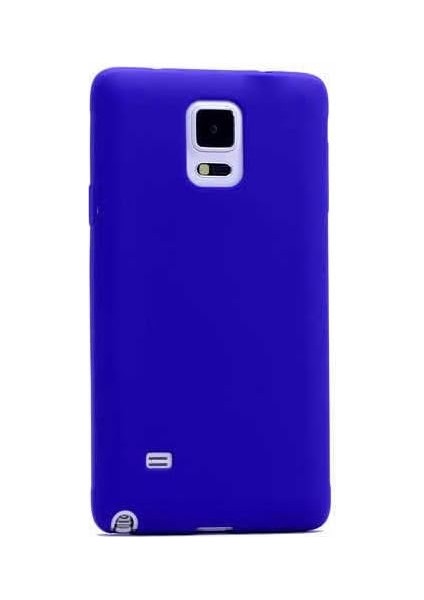 Samsung Galaxy Note 4 Uyumlu Mat Yumuşak Silikon Kılıf (Mavi)