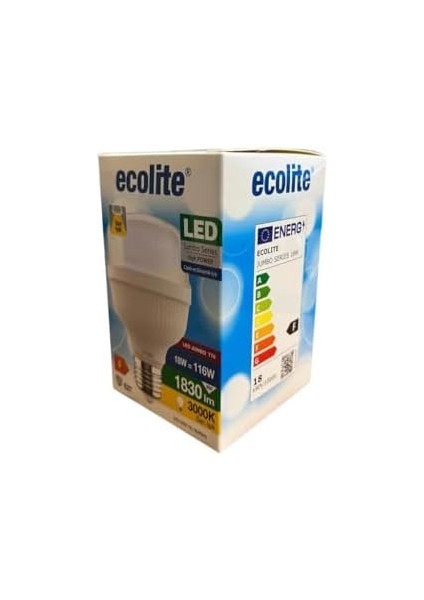 Metrashop Ecolite 18W (116W) Jumbo LED Ampul 3000K Sarı Işık E27 Duylu