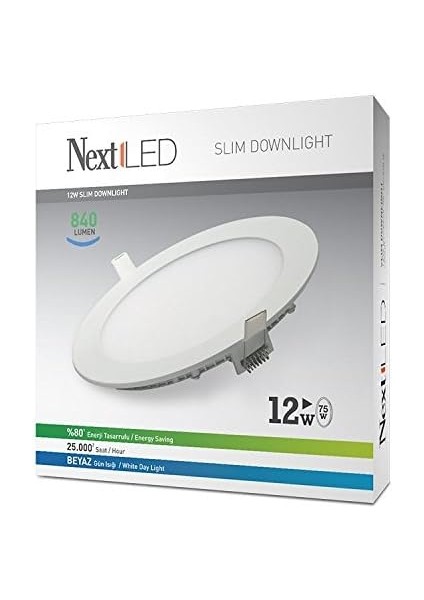 Metrashop 12W-SLY Beyaz LED Slim Ampul
