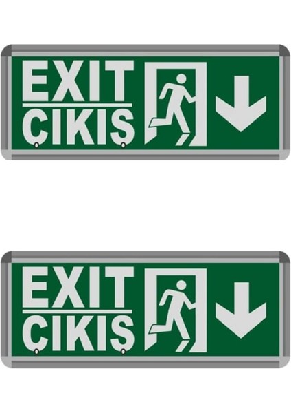 Opto 3W Çıkış-Exit LED Armatür - 2 Adet (Aşağı) Hs 4601
