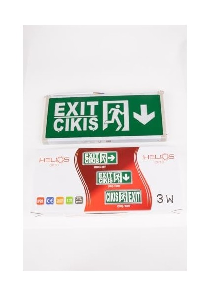 Opto 3W Çıkış-Exit LED Armatür - 2 Adet (Aşağı) Hs 4601