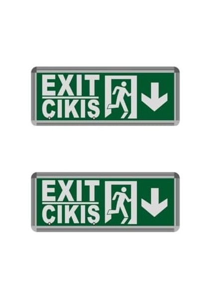 Opto 3W Çıkış-Exit LED Armatür - 2 Adet (Aşağı) Hs 4601
