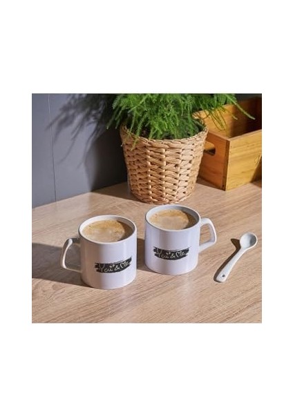 Metrashop You And Me Baskılı 2'li Sevgili Çay Bardağı Kahve Kupası Kupa Bardak