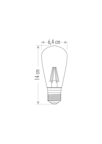 Metrashop 8 Watt Filamanet LED Ampul CT-4353 3200K (Gün Işığı)