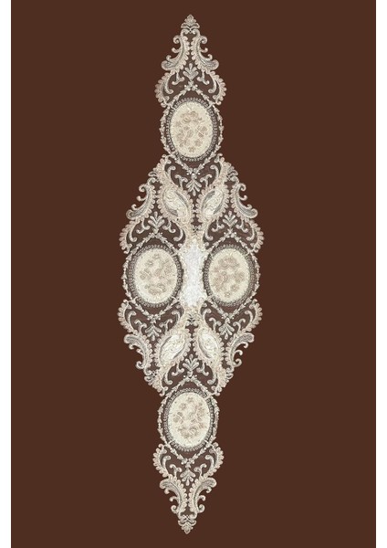 Fransız Dantelli Tek Runner 150 x 40 cm Masa Örtüsü