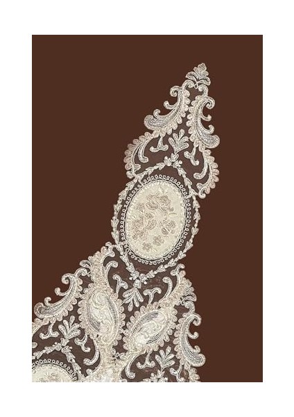 Fransız Dantelli Tek Runner 150 x 40 cm Masa Örtüsü