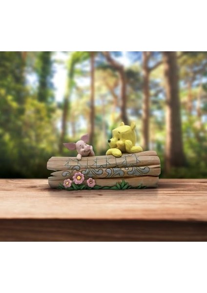 Traditions Pooh And Piglet On A Log Figürü, 6005964, Çok Renkli, Tek Boy