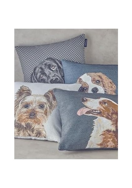 Home Breton Pamuk Polyester Dolgulu Kırlent Mavi
