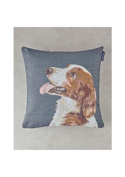 Home Breton Pamuk Polyester Dolgulu Kırlent Mavi