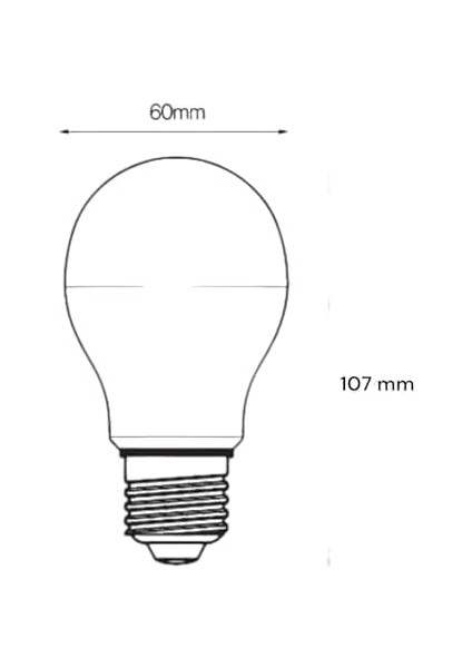 LED Value 8.5 Watt (60W) LED Ampul 2700K Sarı Işık E27-10 Adet
