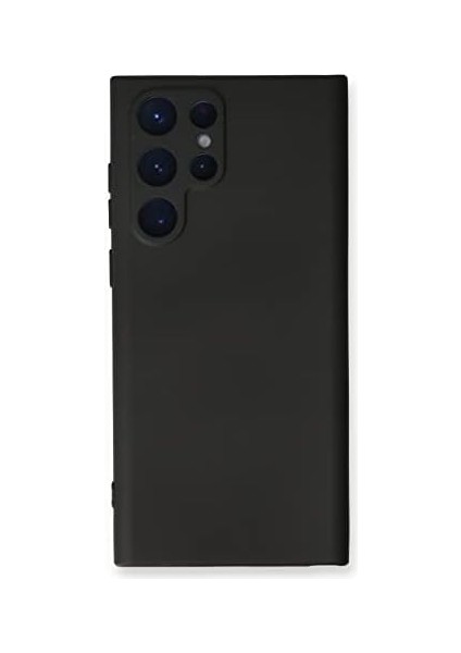 Iletişim Galaxy S23 Ultra ile Uyumlu Kapak Içi Kadife Kamera Korumalı Lansman Silikon Kılıf - Siyah