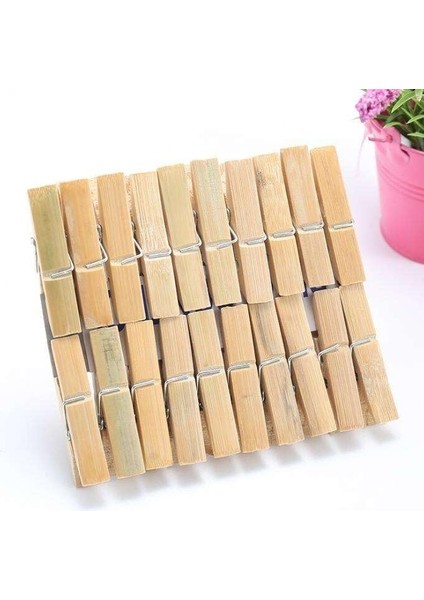Bambu Çamaşır Mandalları, 40 Adet 6 cm Uzunluğunda, 1,2 cm Genişliğinde Çamaşır Mandalı, Kıyafet Asmak Için, Sürdürülebilir Ahşap Mandallar, Çamaşır Asmak, El Işi ve Dekorasyon Için