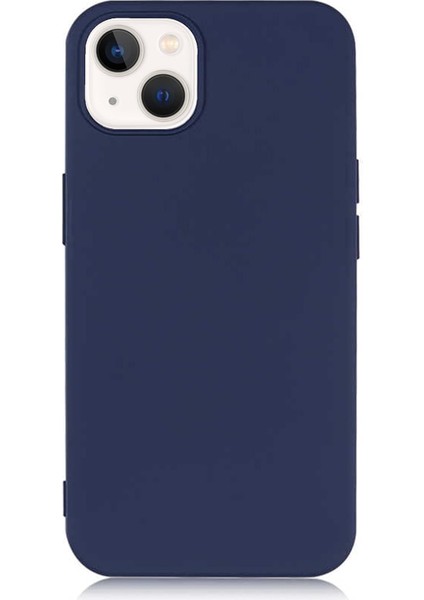 Iletişim iPhone 13 ile Uyumlu Kapak Içi Kadife Lansman Lux Silikon Kılıf - Lacivert