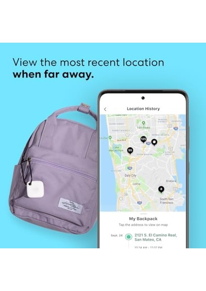 Mate Smart Tag 2'li Paket, Bluetooth Takip Cihazları - Anahtarlar, Çantalar, Evcil Hayvanlar Için Eşya Bulucular, 76 Metre Mesafeye Kadar, Ios ve Android Uyumlu