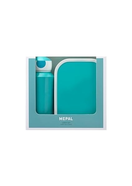 Mola Seti Campus Turkuaz - Içecek Şişesi ve Beslenme Kutusu Bento Kullanımı ile - Okul ve Boş Zaman Için Ideal - Bulaşık Makinesinde Yıkanabilir, Abs, 0 Mm, 2, 400 ml + 4 Tereyağı Ekmeği