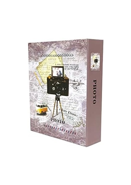Fotoğraf Albümü 10 x 15 cm 200 Lük Renkli Kamera Desenli Anı Albümü modelleri