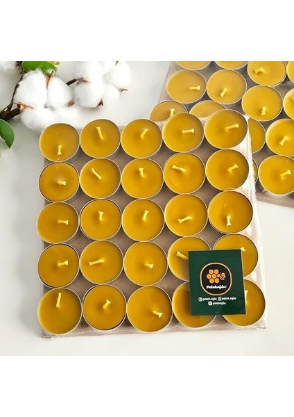 (100 Adet) Bal Mumu Tealight Mum Doğal Petek Balmumu Mum Standart Boy Buhurdanlık Için Doğal Mum modelleri