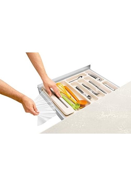Flexispace 899478 Şeffaf Film ve Alüminyum Folyo Dispanseri, Beyaz modelleri