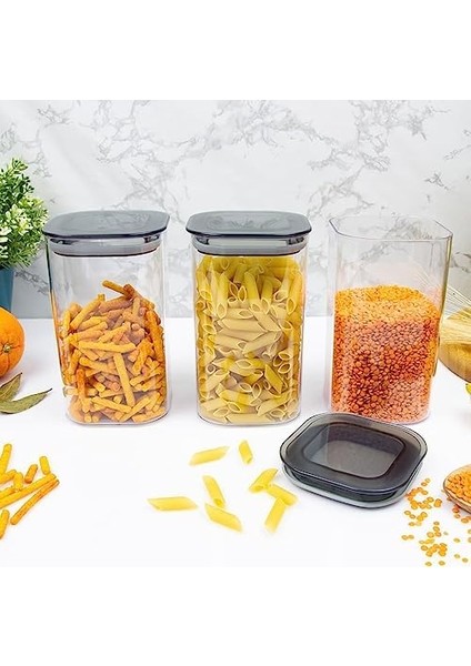 Decobella 3 'lü 1.1 Lt. Kare Erzak Kabı Seti