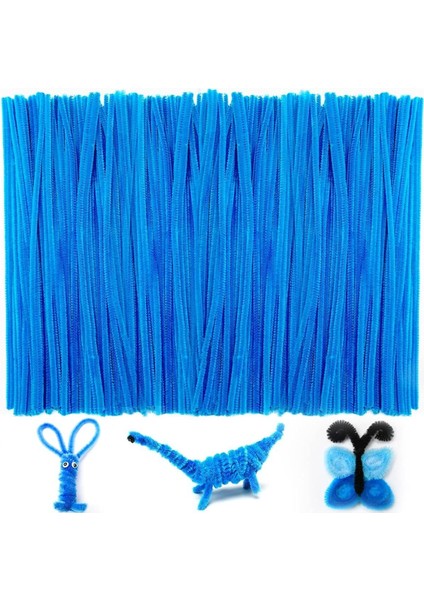 Mavi Renkli 50 Adet Şönil, Eğitici Şönil Seti, Tüylü Tel, 30 Cm, Peluş Tel fiyatları