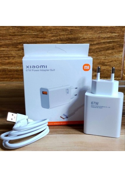 Xiaomi Redmi Note 9 Pro / 10 Pro / 11 Pro / 12 / 12 Pro / 13 / 13 Pro Uyumlu Turbo Hızlı Şarj Aleti 67WATT Set
