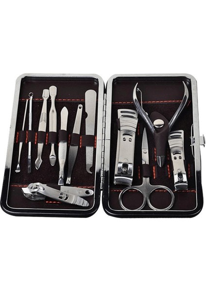 Özel Çantasında Profesyonel Manikür Pedikür Seti (12 Parça)