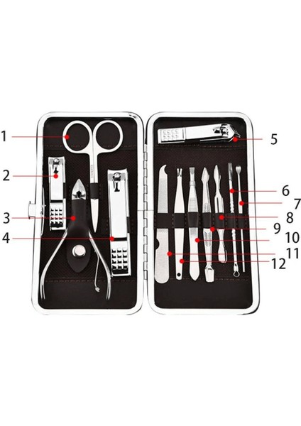 Özel Çantasında Profesyonel Manikür Pedikür Seti (12 Parça) fiyatları