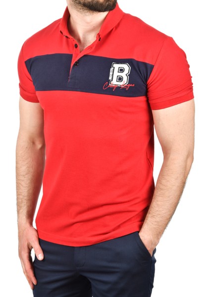 Erkek Slim Fit Nefes Alan Pamuklu Kumaş Dar Kesim Kıvrılmaz Yaka Polo Yaka Tişört 2503019 fiyatları