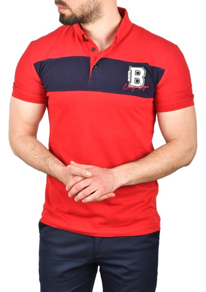Erkek Slim Fit Nefes Alan Pamuklu Kumaş Dar Kesim Kıvrılmaz Yaka Polo Yaka Tişört 2503019 indirimleri