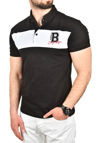 Erkek Slim Fit Nefes Alan Pamuklu Kumaş Dar Kesim Kıvrılmaz Yaka Polo Yaka Tişört 2503019 fiyatları