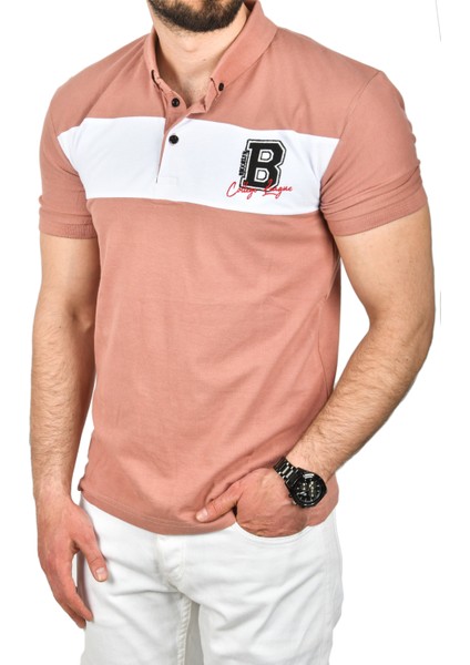Erkek Slim Fit Nefes Alan Pamuklu Kumaş Dar Kesim Kıvrılmaz Yaka Polo Yaka Tişört 2503019 fırsatları